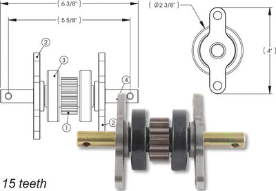 AP Products 014-281331 Gear Pack 15 Tooth 2x2 - LMC Shop