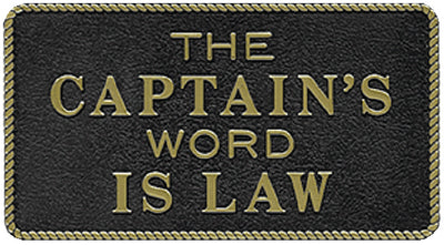 Bernard Engraving FP010 Captain's Word Is Law - LMC Shop