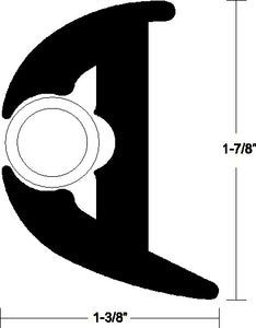 Taco Metals V11-3426BBK50-2 Flex Vinyl Rubrail Kit 50'bl - LMC Shop
