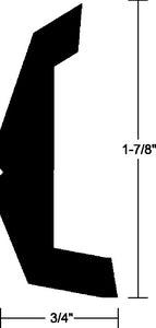 Taco Metals V21-3670BKA20D-1 Rigid Vinyl Rub Rail 20'black - LMC Shop