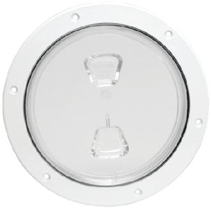 Beckson Marine DP80-W-C 8 White/clear Screw-in Deckplt - LMC Shop