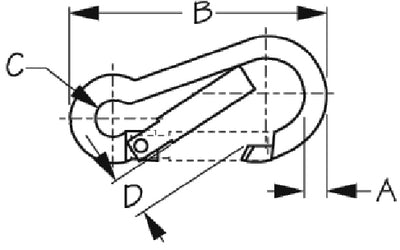 Sea-Dog Line 151100-1 Snap Hook Ss 4in - LMC Shop