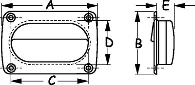 Sea-Dog Line 227322-1 Acetal Flush Pull(large) - - LMC Shop