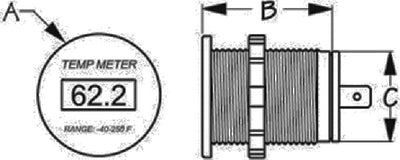 Sea-Dog Line 421610-1 Oled Temperature Meter - LMC Shop