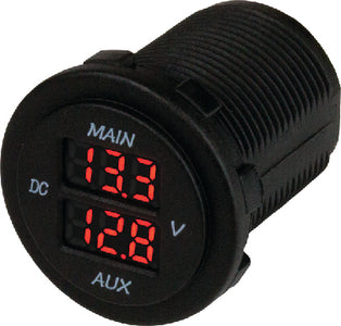 Sea-Dog Line 421616-1 Dual Round Voltmeter - LMC Shop