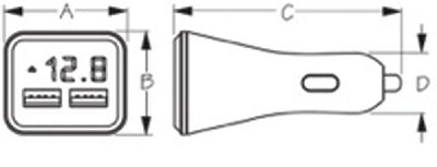 Sea-Dog Line 426513-1 Double Usb Power Plug W/meter - LMC Shop