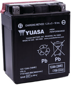 Yuasa YUAM62H4A Battery Ytx14ah-Bs Agm - LMC Shop