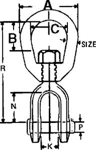Seachoice 43610 Jaw & Eye Swivel-Hdg-5/16 - LMC Shop