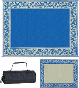 Ming's Mark RC3-BLU 8x20 Patiomat Blue/beige - LMC Shop