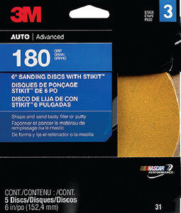3M Marine 31439 Stikit Gold 6 In. Disc. 180a P - LMC Shop