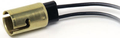 Cole Hersee 26100-BP Brass Lamp Socket W/8  Leads - LMC Shop