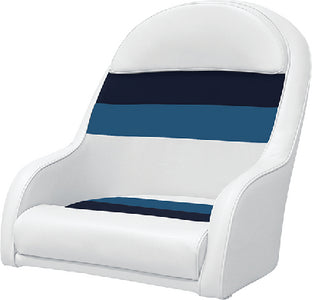 Wise Seating 8WD120LS-1008 Bucket Seat White-Navy-Blue - LMC Shop