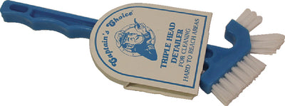Captains Choice ICM-288 Detail Scrub Brush Triple Head - LMC Shop