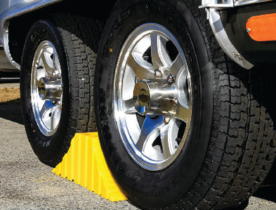 Camco RV 44435 Tandem Wheel Chock Yellow - LMC Shop