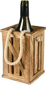 Fleming Sales 22107 Wood Wine Bottle Tote - LMC Shop