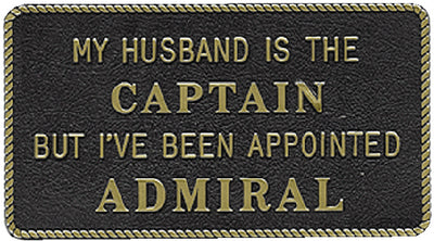 Bernard Engraving FP020 My Husband Is the Captain But - LMC Shop