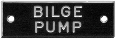 Bernard Engraving IP002 Nameplate Inbilge Pumpsin Pkg5 - LMC Shop