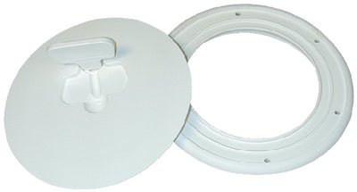 T-H Marine DPCAM82DP Cam Lock Deck Plate 8  White - LMC Shop
