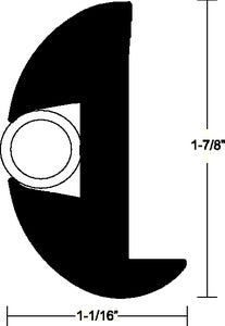 Taco Metals V11-2423BBK70-2 flex.vinyl Rubrail Kit-70'bl - LMC Shop