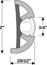 Taco Metals V11-9990WCM80-2 Rubrail Flx Wht W/chr 80' - LMC Shop
