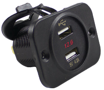 Wirthco 20602 Dual Usb Port With Volt Meter - LMC Shop