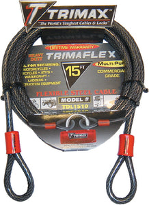 Trimax Locks TDL1510 15'dual Loop-Multi Use Cable - LMC Shop