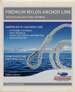 New England Ropes 60601200150 Anchorline 3/8 X 150 Nylon - LMC Shop