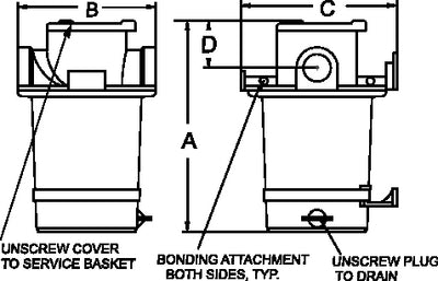 Groco ARG-1250-P 1-1/4 Str Non-Metalic Basket - LMC Shop