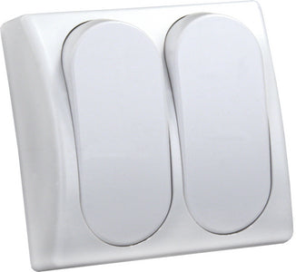 JR Products 13585 Mod. Spst On/off Double Sw Wht - LMC Shop