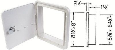 JR Products 21102-a Locking Hatch Polar White - LMC Shop