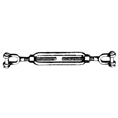 Chicago Hardware 30656 Turnbuckle J&j Galv 3/8in X 6i - LMC Shop