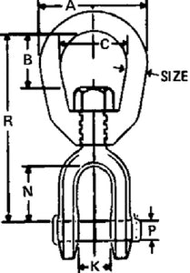 Chicago Hardware 216104 Swivel J&e 5/16 Galv Ss Cotter - LMC Shop