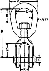 Chicago Hardware 216104 Swivel J&e 5/16 Galv Ss Cotter - LMC Shop