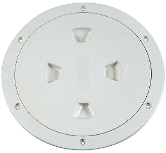 Beckson Marine DP84W Deckplate 8in Wht Screw Nonski - LMC Shop