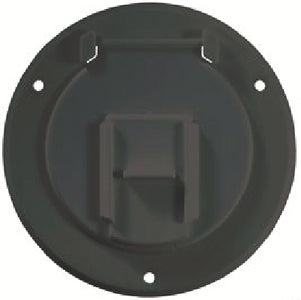 RV Designer B123 Basic Cable Hatch Round Blk - LMC Shop