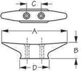 Sea-Dog Line 42103 3  Bronze Cleats - LMC Shop
