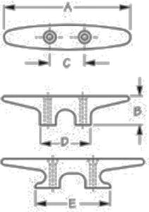 Sea-Dog Line 043360-1 Cleat 6-1/16in Blk. Nylon 2/pk - LMC Shop
