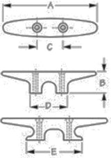 Sea-Dog Line 043380-1 Cleat 8-1/16in Black Nylon - LMC Shop
