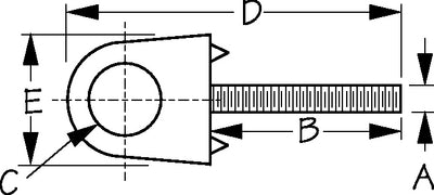 Sea-Dog Line 079133-1 Chrome Zinc Bow Eye - 3/8 X 3 - LMC Shop
