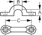 Sea-Dog Line 081276-1 Chr Brz Pad Eye-3/8 Inch  2/cd - LMC Shop