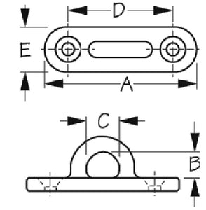 Sea-Dog Line 88723 Stainless Oblong Eye Plate-4 I - LMC Shop