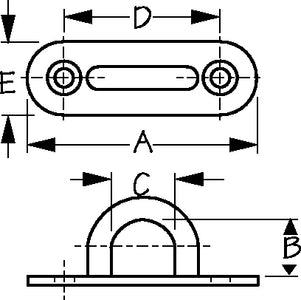 Sea-Dog Line 89703 Eye Plate-Oblong 3-1/8instainl - LMC Shop