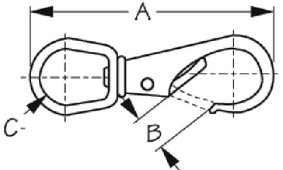 Sea-Dog Line 139131-1 Snap #1 Brass Swivel Eye - LMC Shop