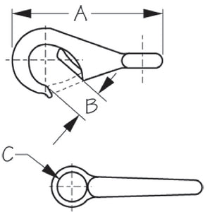 Sea-Dog Line 146123-1 Stainless Fast Eye Boat Snap - - LMC Shop