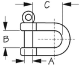 Sea-Dog Line 147010-1 D Shackle Ss 3/8in - LMC Shop