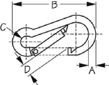Sea-Dog Line 151560-1 Stainless Snap Hook-2 3/8 Inch - LMC Shop