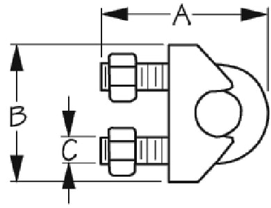 Sea-Dog Line 159506-1 Ss Wire Rope Clip 1/4in - LMC Shop
