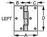 Sea-Dog Line 207730-1 Aluminum Lift Gate Hinge-Left - LMC Shop