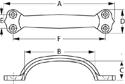 Sea-Dog Line 222345-1 Lift Handle 4in Chrome Brass - LMC Shop
