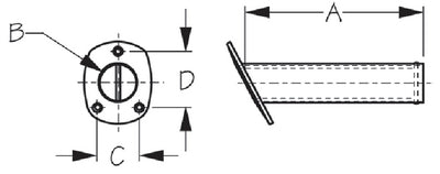 Sea-Dog Line 325171-1 Stamped Stainless Rod Holder - LMC Shop
